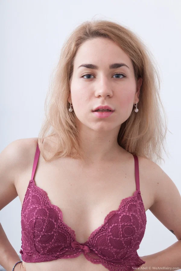 Amateur Russian Nara Abel gets naked & masturbates her hairy pussy on the bed  - Hairy, Masturbation, Beautiful, Amateur, Close Up, Pussy, Babe, Shorts, Solo, Short Hair  - Photo 4