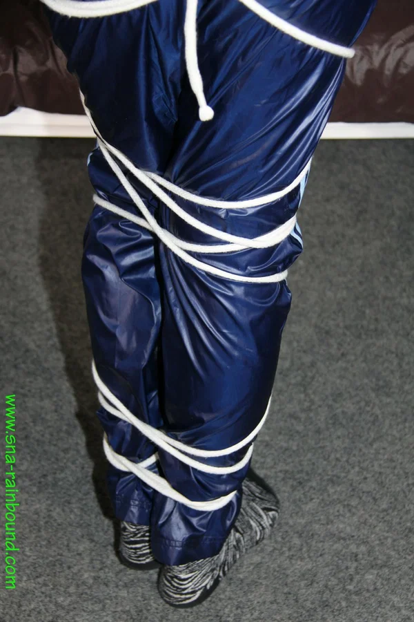 Amateur model Pia is restrained and gagged while wearing a raincoat  - Amateur, Clothed, Bondage, BDSM, Ass, PAWG, Non Nude, Close Up  - Photo 14