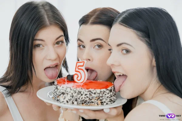 Three young girls masturbate together in white shoes during a celebration  - Girlfriend, Spreading, Reality, Lesbian, Threesome, Czech, Teen, Shorts, Amateur, Legs  - Photo 15