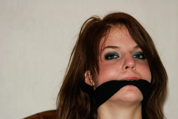 Slim brunette Diana gets gagged and tied to a chair in sexy lingerie  - Fetish, Lingerie, Amateur, BDSM, Petite, Socks, Bondage, European, Sexy, White  - Photo 16