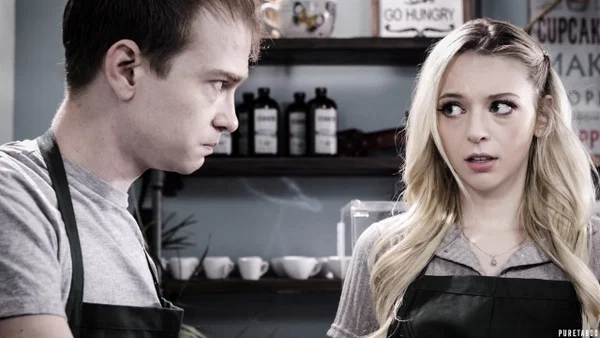 Young blonde Lily Larimar has sex with a guy while they're working in cafe  - Reality, Kitchen, Ass Fucking, Clothed, Hardcore, Blonde, Doggy Style, Natural Tits, Handjob, Tiny Tits  - Photo 4