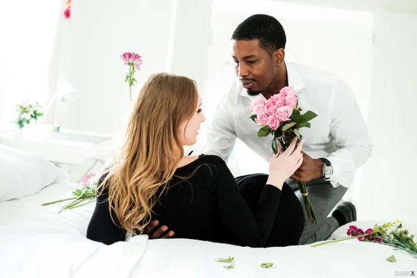 Pretty teen Daisy Stone is gifted flowers prior to interracial anal sex  - Ebony, Interracial, Anal, African, Hardcore, Cumshot, Pussy Licking, Pussy, Ass Fucking, Skirt  - Photo 3