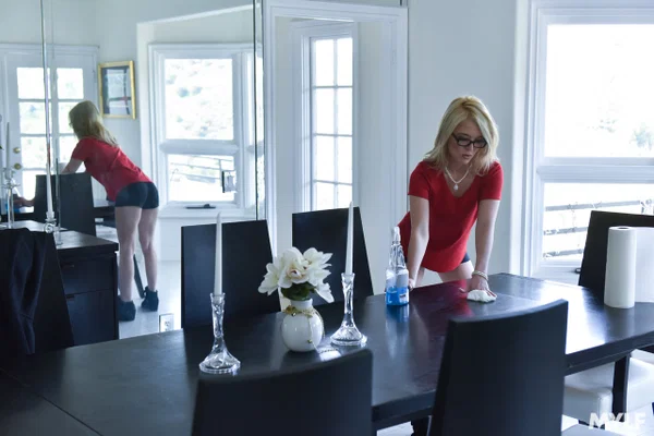 Blonde babe in glasses Tiffany Fox gives a nice BJ before getting banged  - Glasses, MILF, Blonde, Skinny, Cumshot, Upskirt, Sexy, Natural Tits, White, Tiny Tits  - Photo 5