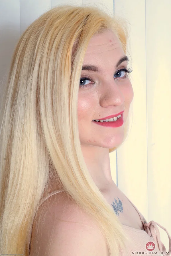 Petite blonde Crystal Young finger spreads her hairless pink pussy  - Spreading, Amateur, Pussy, Blonde, Petite, Asshole, Ass, Natural Tits, Panties, Undressing  - Photo 1