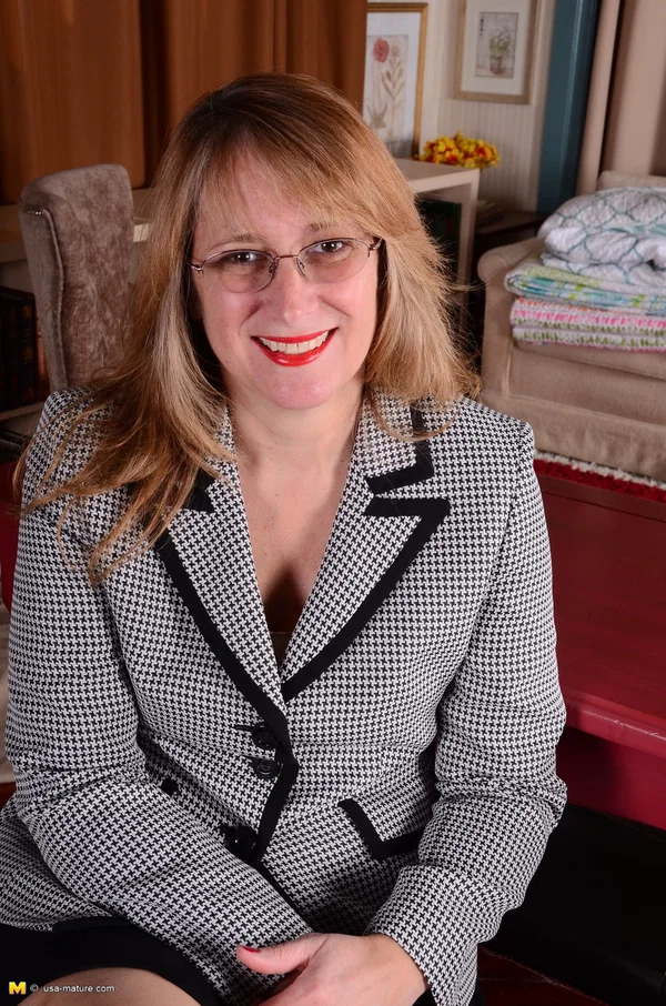 Mature mom in glasses flashes panty upskirt & strips to show hot naked ass  - Mature, Chubby, Glasses, Clothed, Hairy, BBW, Skirt, Babe, Thick, Curvy  - Photo 2