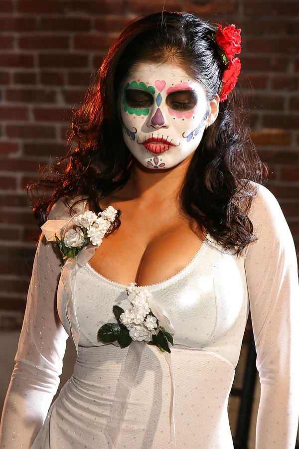 Stunning latina in cosplay outfit Alexis Amore revealing her goods  - Halloween, Cosplay, MILF, Latina, Big Tits, Ass, High Heels, Legs, Clothed, Spreading  - Photo 2