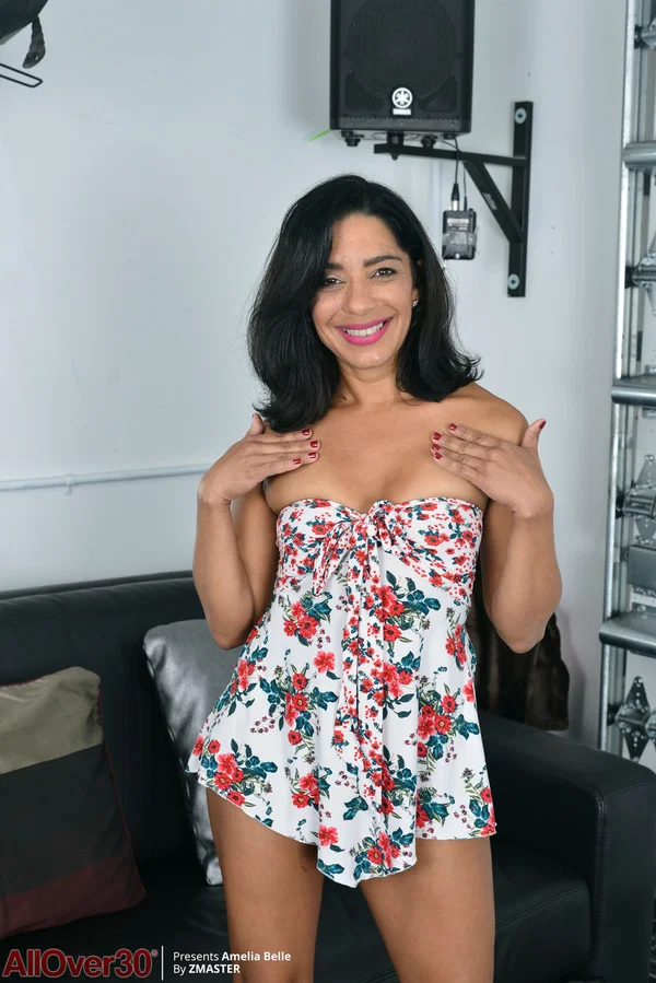 Stunning MILF Amelia Belle exposes her hot body and nice ass before fingering  - MILF, Pussy, Sexy, Spreading, Tiny Tits, Shaved, Petite, Dress, Amateur, Skinny  - Photo 1