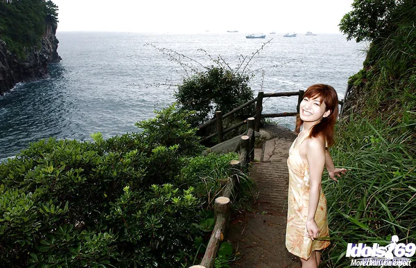 Redhead asian babe An Nanba stripping off her clothes outdoor  - Japanese, Asian, Outdoor, Babe, Ass, Skirt, Hairy, Beautiful, Solo, PAWG  - Photo 2