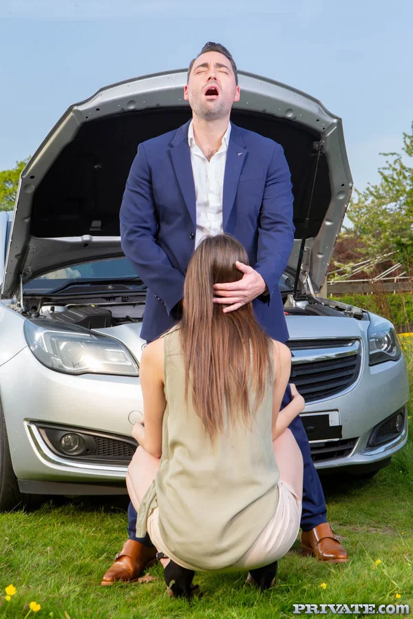 Hot teen Lina Luxa has anal sex with a hunky man willing to fix her broken car  - French, Tall, Blowjob, Outdoor, Upskirt, Amateur, Reality, Doggy Style, Ass Fucking, High Heels  - Photo 14