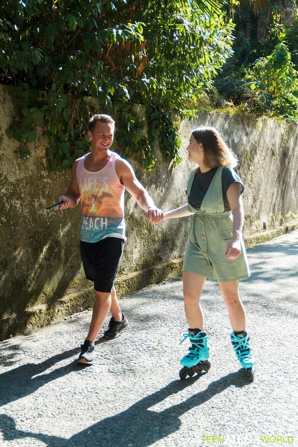 Teen amateur Amalia Davis gets butt fucked while wearing roller blades  - Big Cock, Cumshot, Curvy, Thick, Cum In Mouth, Anal, Teen, Hardcore, Cute, Chubby  - Photo 8