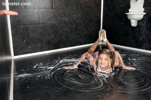 Cute teen gets plastered in cum via a gloryhole in a bra and panty set  - Bukkake, Teen, Fetish, Gloryhole, European, High Heels, Lingerie, Dildo, Panties, Legs  - Photo 13