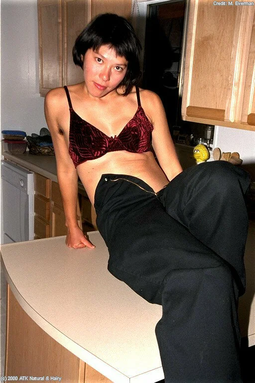 Amateur Asian woman Amanda takes her black panties off and reveals big bush  - Amateur, Asian, Hairy, Babe, Pussy, Ass, Spreading, Tiny Tits, Legs, Short Hair  - Photo 2
