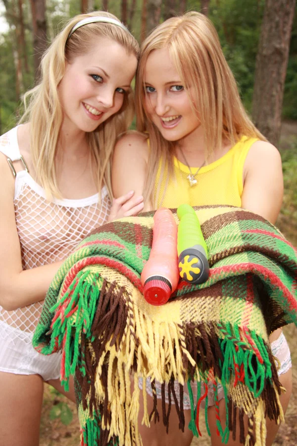 Petite amateur lesbians Paris and Rose undress and fuck in the woods  - Teen, Reality, Outdoor, Cute, Panties, Lesbian, Pussy, Blonde, Spreading, Shaved  - Photo 12