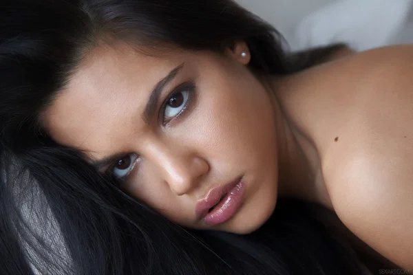 Dark-haired teen Apolonia exposes her body and touches her trimmed pussy  - Spanish, Sexy, Perfect, Petite, Pussy, Teen, Spreading, Feet, Glamour, White  - Photo 9