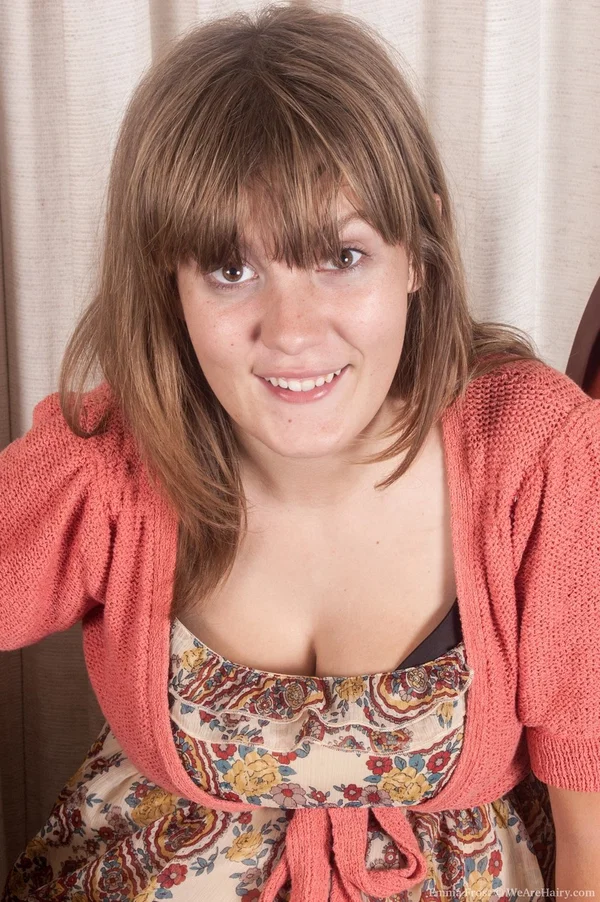 Chubby teen Emma Frost cups her full breasts before showing her bush  - Hairy, Spreading, Big Tits, Teen, Panties, Natural Tits, Ass, High Heels, Skirt, Lingerie  - Photo 2