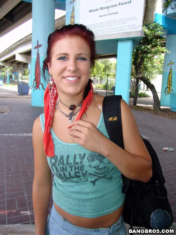 Redheaded newbie gives a BJ to a stranger and gets fucked doggystyle  - Smoking, Hardcore, Amateur, Outdoor, Sexy, Perfect, Redhead, Reality, Doggy Style, Blowjob  - Photo 9
