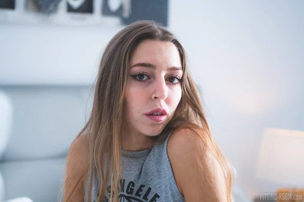 Nice teen Mary Popiense removes white leggings on her way to stripping to her th  - Yoga Pants, Model, Face, Piercing, European, Glamour, Ass, PAWG, Tiny Tits, Cute  - Photo 2