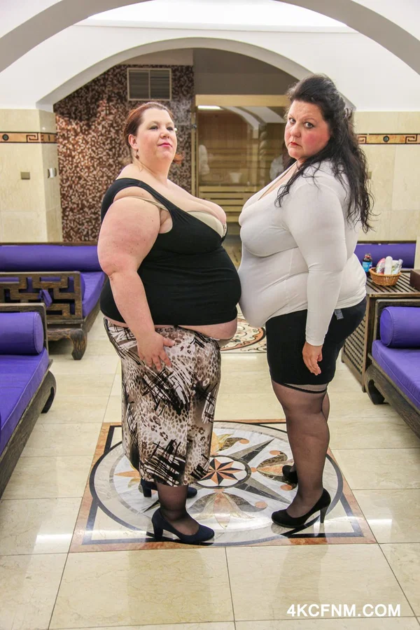 Obese older women Miranda and Heidi give a boy the CFNM blowjob treatment  - BBW, Old Young, Mature, Handjob, Groupsex, Chubby, Skirt, Curvy, Thick, Clothed  - Photo 3