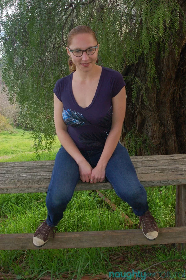 Nerdy amateur wife Maggie Mayhem shows her big tits & hairy cunt in public  - Hairy, Glasses, Public, Outdoor, Redhead, Amateur, Spreading, Natural Tits, Big Tits, Feet  - Photo 1