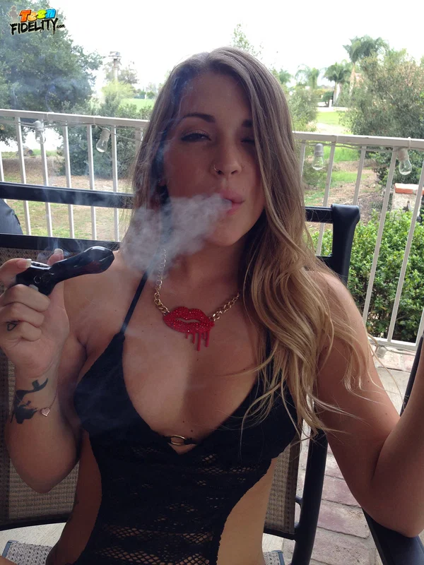 Adorable babe with medium boobies Jenna Leigh strips and teases with her ass  - Smoking, Pornstar, Ass, Cute, Teen, Brunette, Tiny Tits, Panties, Outdoor, Clothed  - Photo 18