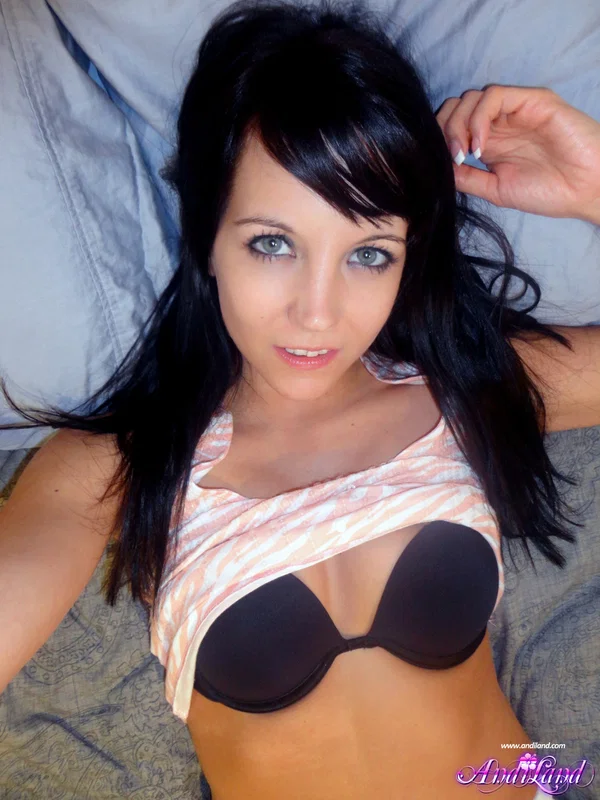 Brunette teen Andi Land takes selfies of her nice tits and sweet pussy  - Panties, Amateur, Undressing, Skinny, Babe, Feet, Teen, Cute, Beautiful, Close Up  - Photo 6
