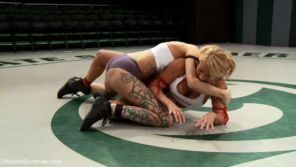 White girls are forced into wrestling matches while restrained to the floor  - Mature, MILF, Shorts, BDSM, Lesbian, Bondage, Legs, Ass, Face, Tattoo  - Photo 5
