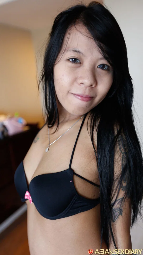Tattooed Asian babe Aprilia ends a sexy striptease with some POV sex  - Asian, Pussy, Jeans, Amateur, Hairy, Tiny Tits, Spreading, Tattoo, Doggy Style, Hardcore  - Photo 4