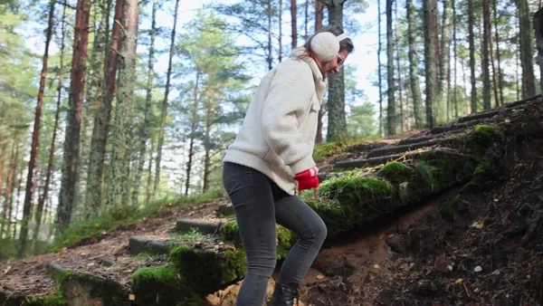 Princess Lili takes a piss near steps while out in the woods  - Pissing, Russian, Jeans, Shaved, Outdoor, Pussy, Close Up, Panties, Tattoo, European  - Photo 2