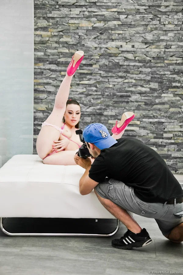 Fair skinned females get ass fucked by a lone male while being photographed  - MILF, Groupsex, Stockings, Ass Fucking, Pussy, High Heels, Ass, Doggy Style, Clothed, Anal  - Photo 15