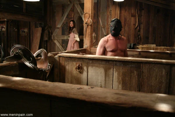 Asian woman Annie Cruz frees a slave man from a leather mask before having sex  - Femdom, BDSM, Asian, Bondage, MILF, Sexy, Skinny, Brunette  - Photo 3