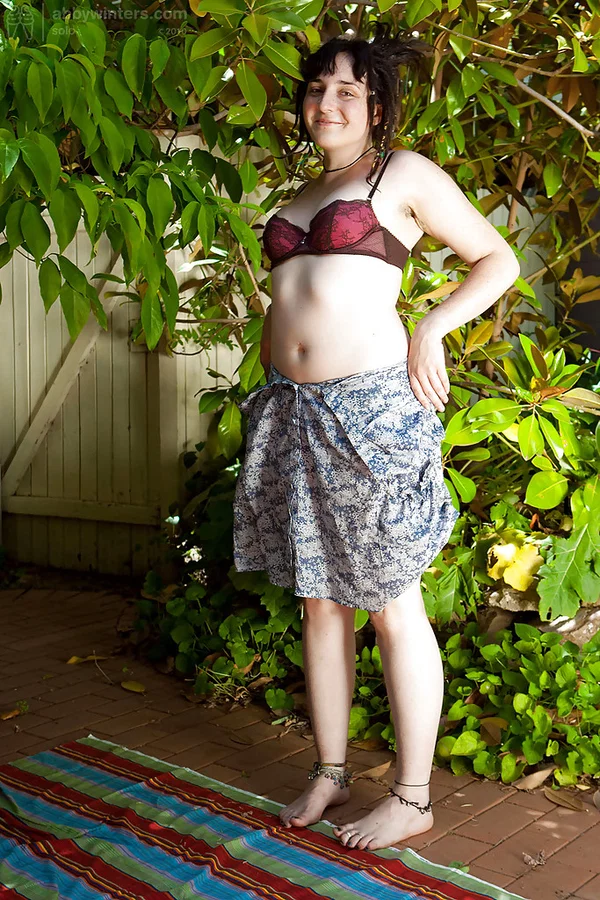 Alt chick Elizabeth S rids dress and masturbates young hairy vagina outside  - Amateur, Outdoor, Brunette, Babe, Hairy, Close Up, Face, Panties, Nipples, Masturbation  - Photo 6