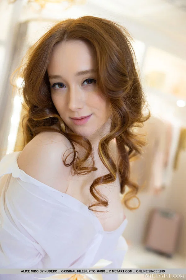 Charming Asian teen Alice Mido goes nude in white stockings  - Shaved, Asian, Teen, Beautiful, Face, Pussy, Ass, Stockings, Glamour, European  - Photo 7