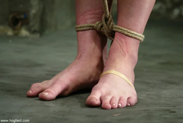 Tied up Harmony has a gagball while she is being dominated by her master  - Bondage, BDSM, Pussy, Feet, Non Nude  - Photo 13
