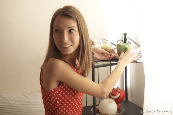 Sleeping teen Veronica awakes to a cup of tea before losing her virginity  - Skinny, Amateur, Teen, Cumshot, Hardcore, European, Ass Fucking, Big Cock, Socks, Blowjob  - Photo 4