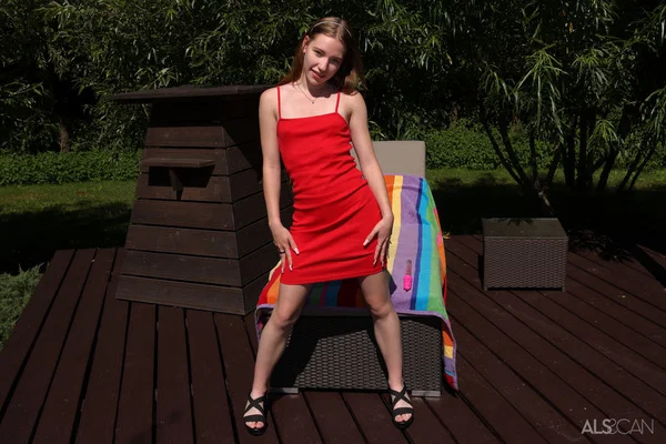 Skinny teen Maya Sin masturbates on a deck chair while totally naked  - Teen, Amateur, Pussy, Outdoor, Skirt, Clothed, Feet, Shaved, Ass, Close Up  - Photo 2