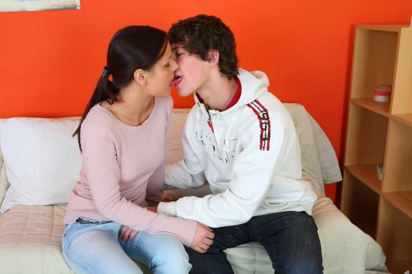 Young couple Miloslava & Miroslav get each other naked during sex on a rug  - Amateur, Jeans, Teen, Clothed, Reality, Hardcore, Kissing, Ass Fucking, Pussy Licking, Doggy Style  - Photo 5