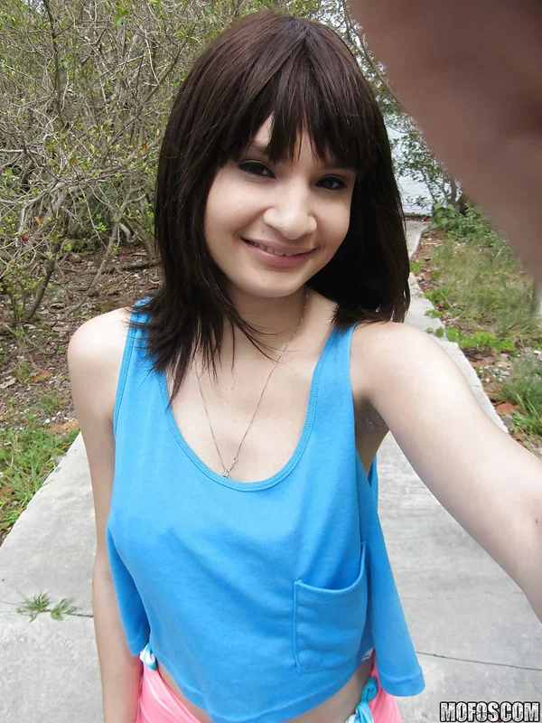 Latina babe Jessi Grey dose self shots of her tiny tits outdoor  - Selfie, Teen, Outdoor, Latina, Ass, Babe, Brunette, Clothed, Solo, Pussy  - Photo 1