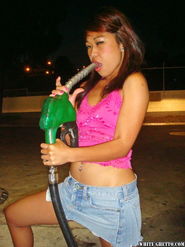 Petite Asian girl Myla Montez gets banged and jizzed on for gas money  - Asian, Hardcore, Cowgirl, Close Up, Spreading, Ass, Pussy, Cumshot, Blowjob, Clothed  - Photo 2