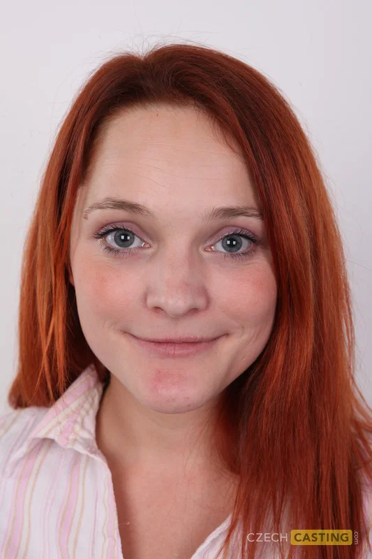 Redhead amateur Zaneta disrobes before taking a seat in the nude  - Casting, Redhead, Amateur, Czech, European, Babe, Nipples, Panties, Lingerie, Face  - Photo 1
