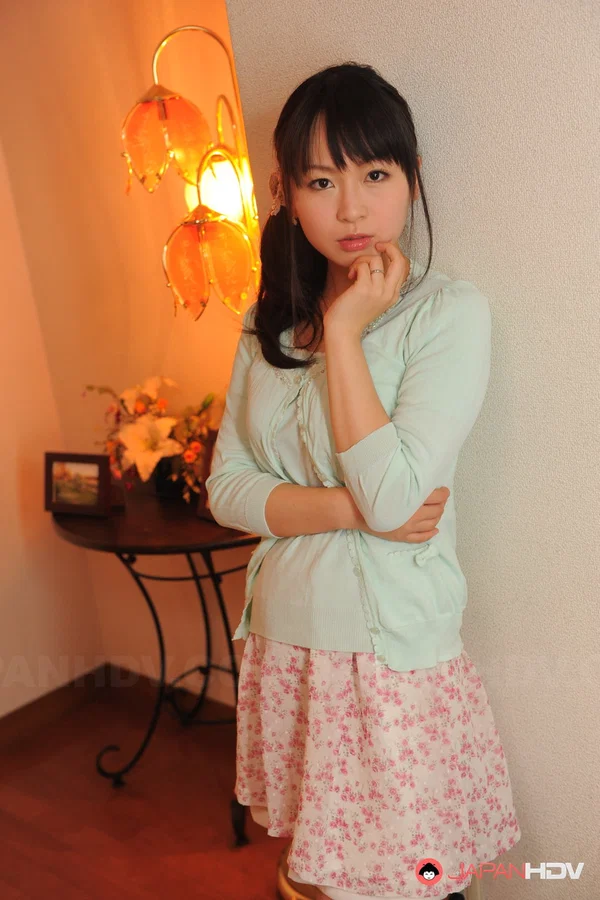 Fully clothed Japanese girl Nozomi Hazuki holds her face firm in printed skirt  - Japanese, Asian, Solo, Non Nude, MILF, Babe, Beautiful, Skirt, Brunette, Skinny  - Photo 15
