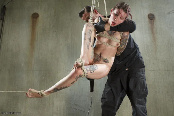 Tattooed girl Krysta Kaos is tortured by a sadist while restrained in rope  - Fisting, BDSM, Fetish, Bondage, MILF, Dildo, Amateur, Ass, Pornstar, Close Up  - Photo 13