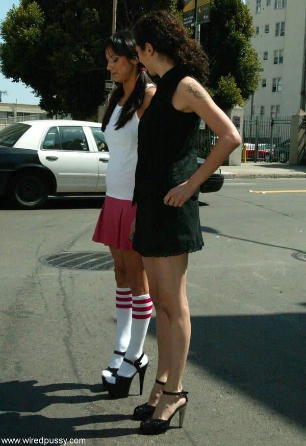 Wired Pussy performed by Mistress Hidest Sex Pictures  - Public, Bondage, Perfect, Big Clit, Socks, Outdoor, Skirt, Lesbian, BDSM, Sexy  - Photo 6