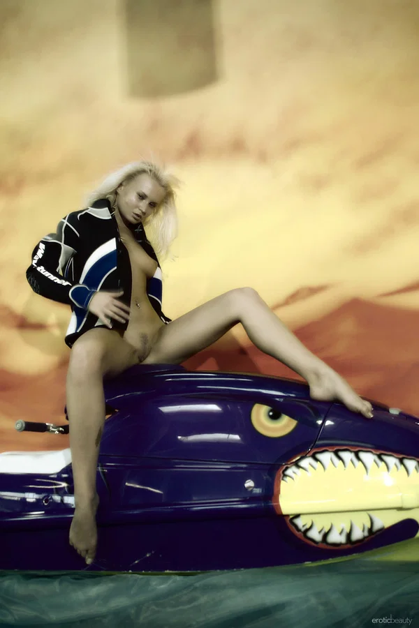 Platinum blonde teen rides a toy car after getting totally naked  - Teen, Tiny Tits, Pussy, Glamour, Skinny, Beautiful, Model, Piercing, Spreading, Cute  - Photo 12