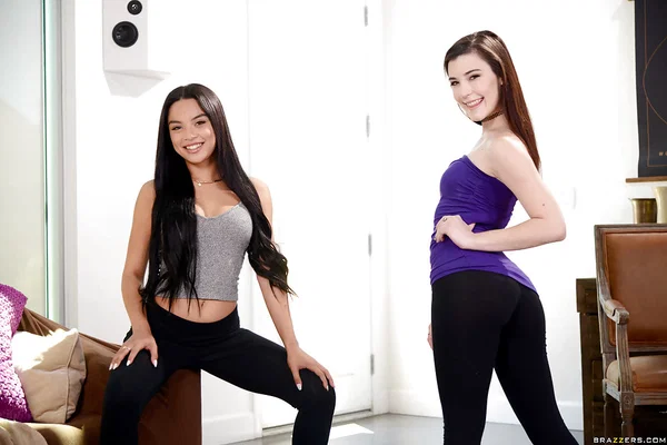 Cute lesbo teens Jenna Reid and Maya Bijou free tight butts from yoga pants  - Lesbian, Ass, Yoga Pants, Teen, Pussy, Spreading, Undressing, Asshole, Lingerie, PAWG  - Photo 2