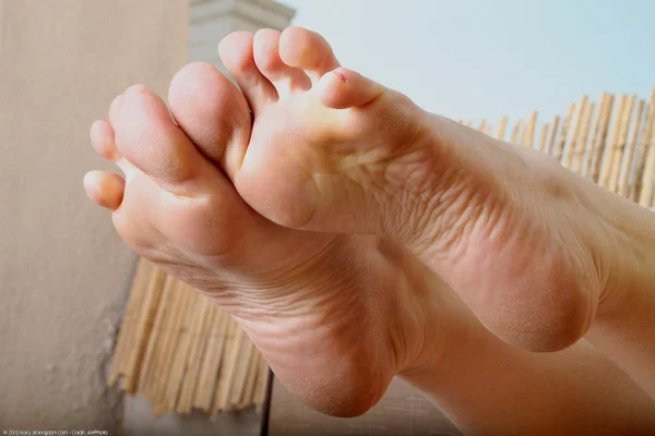 Skinny teen with a trimmed bush shows her long toes after removing a bikini  - Hairy, Teen, Amateur, Skinny, Cute  - Photo 19