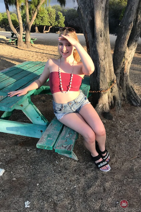 Saucy blonde Melody Marks displays her boobs and big ass in a compilation  - Girlfriend, Beach, Step Sister, Petite, Teen, Amateur, Cute, Pale, Outdoor, Beautiful  - Photo 17
