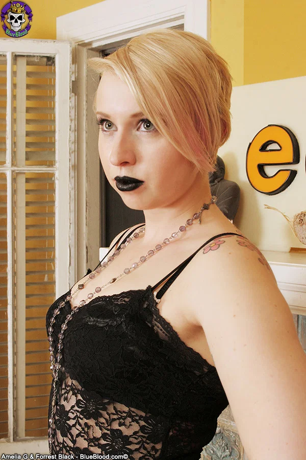 Tattooed goth Eidyia jams a dildo up her snatch in garters and nylons  - Fetish, PAWG, Ass, Tattoo, Stockings, Masturbation, Pussy, Close Up, Lingerie, Dildo  - Photo 5