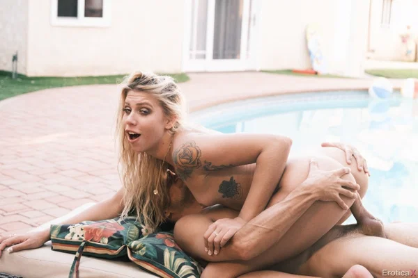 Hot blonde teen Chanel Grey getting fucked doggystyle beside the pool  - Model, Cute, White, Teen, Blonde, Glamour, Pornstar  - Photo 13
