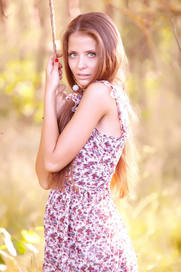 Cute redhead teen Jasmine D poses in a sexy dress and while naked outdoors  - Perfect, Amateur, Babe, Glamour, Beautiful, Solo, Model, Sexy, Cute, Teen  - Photo 5