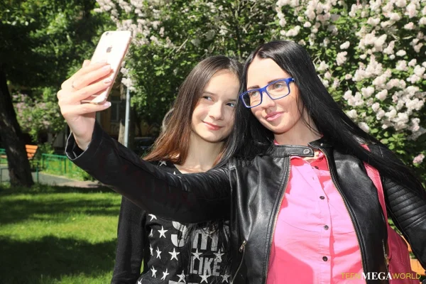 Young girls Veronica Snezna & Lucy use a vibrator during lesbian sex  - Selfie, Teen, Lesbian, Pussy, Amateur, Skinny, Shaved, Spreading, Kissing, Natural Tits  - Photo 11